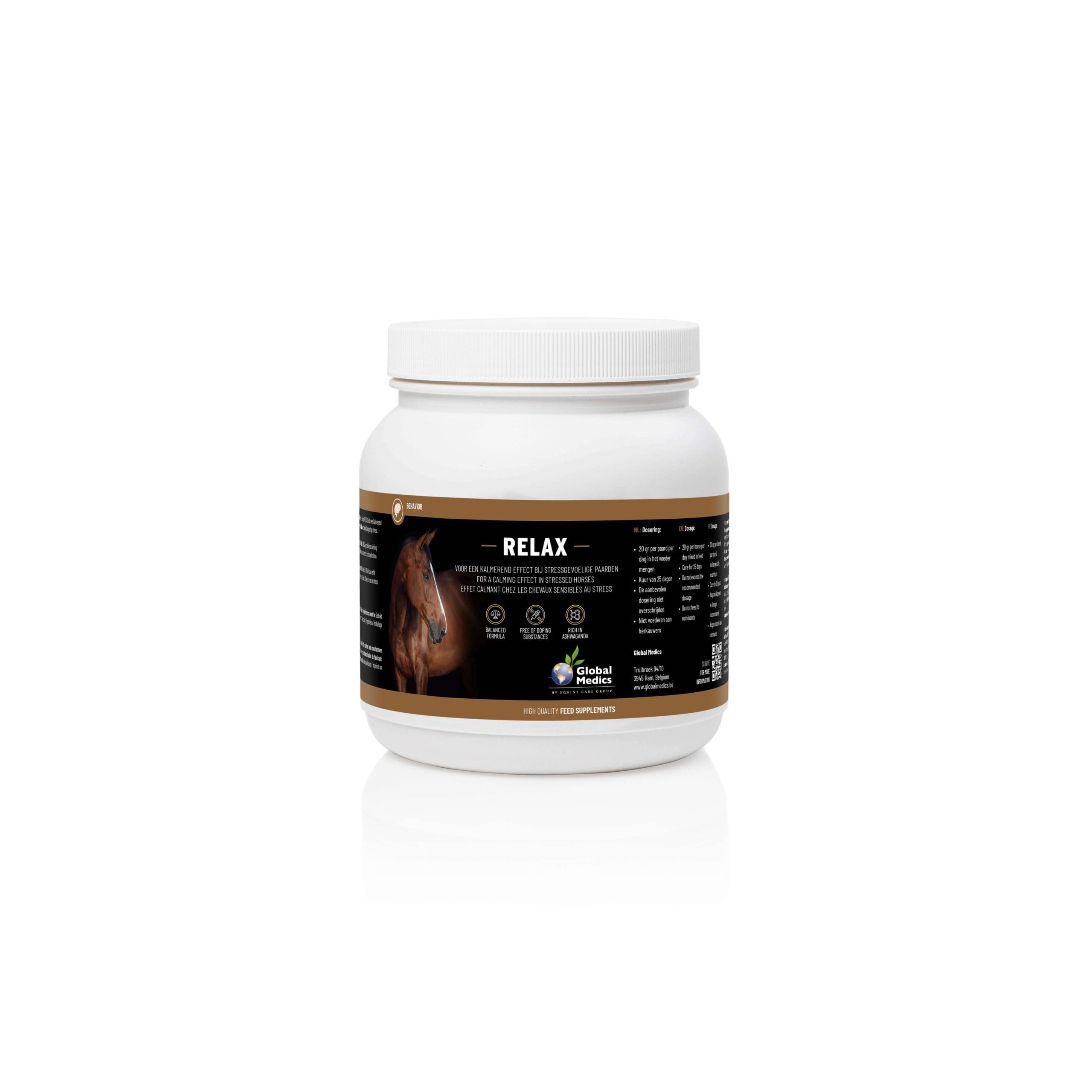 pot relax voor paarden van Globalmedics