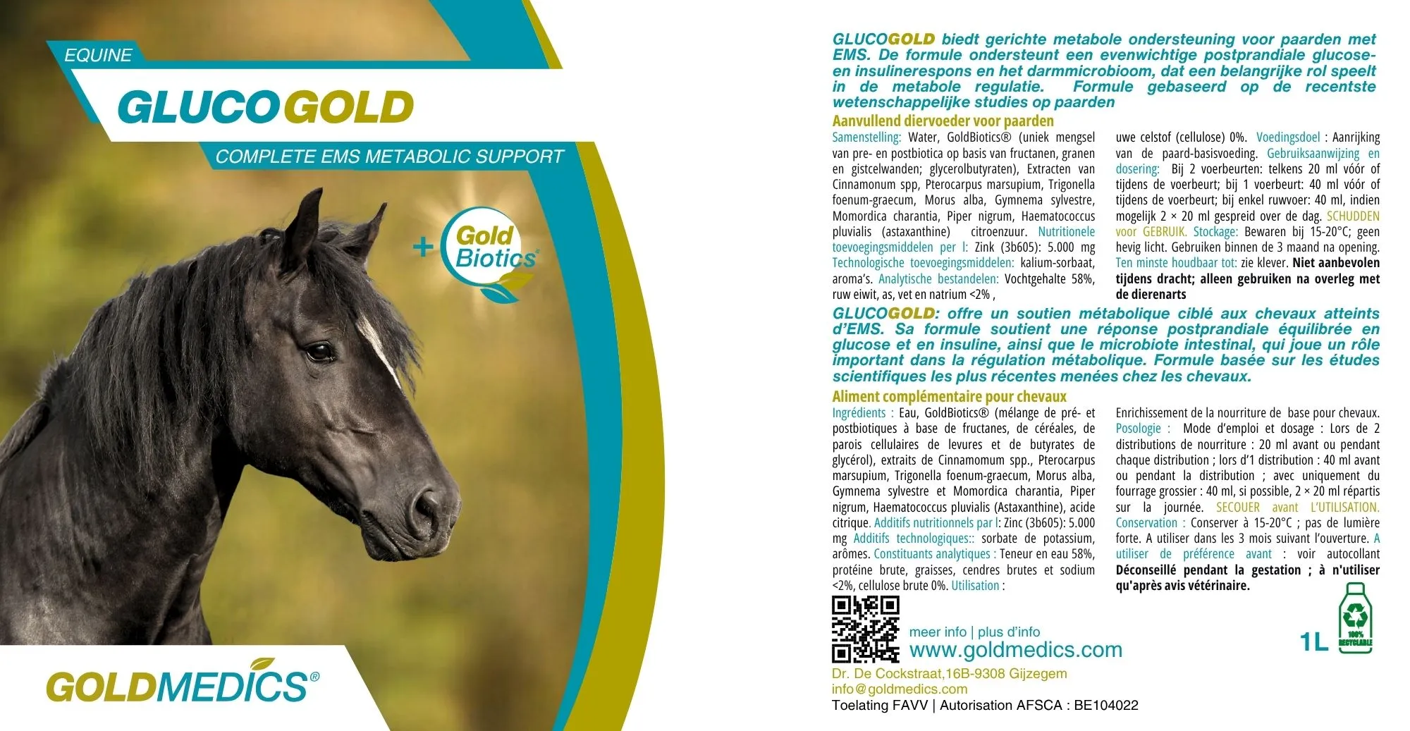 Gluco Gold informatie voor paarden EMS of insulinedysregulatie